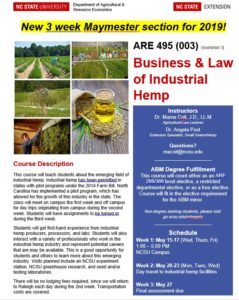 Cover photo for NC State University Offers Hemp Course