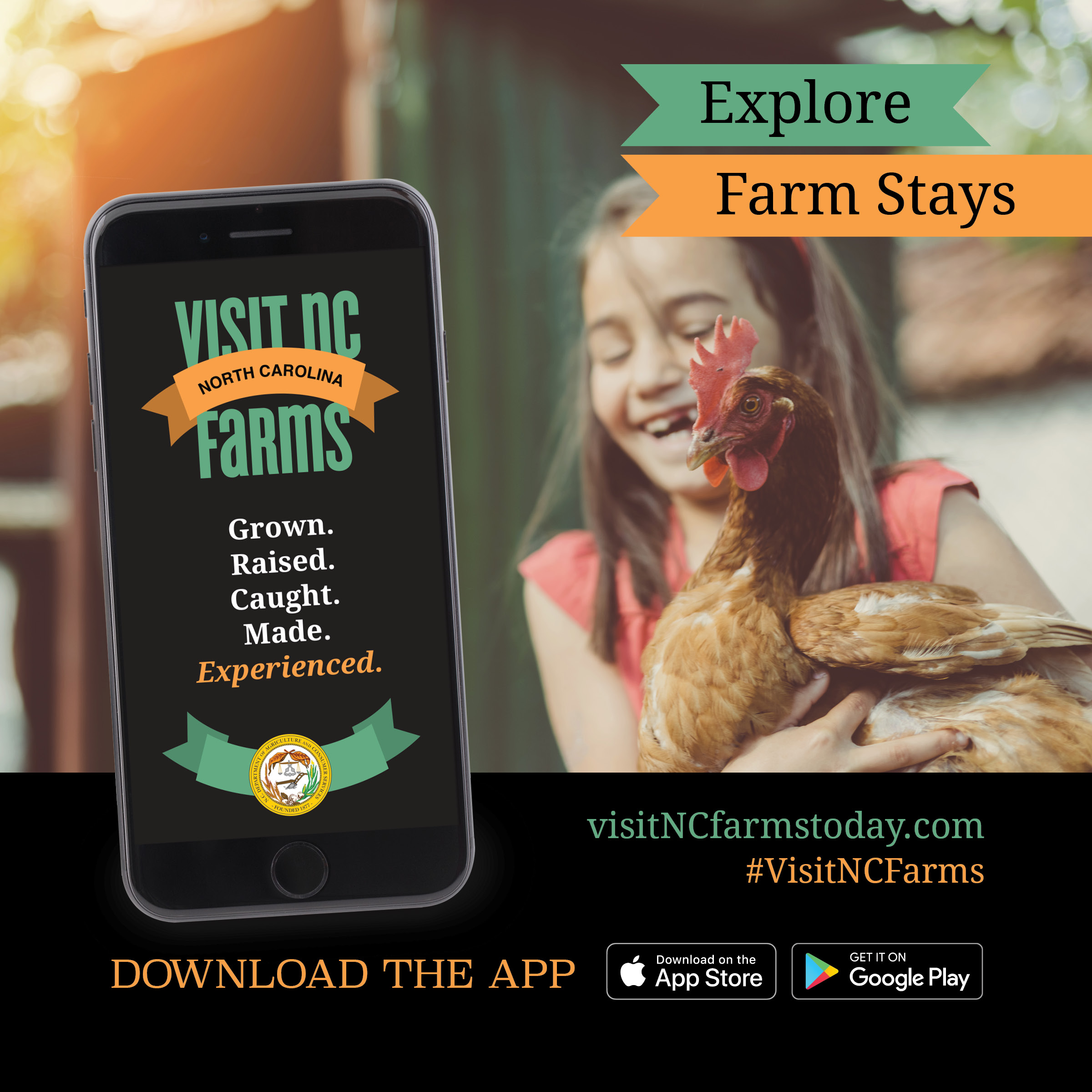 Visit NC Farms app flyer image