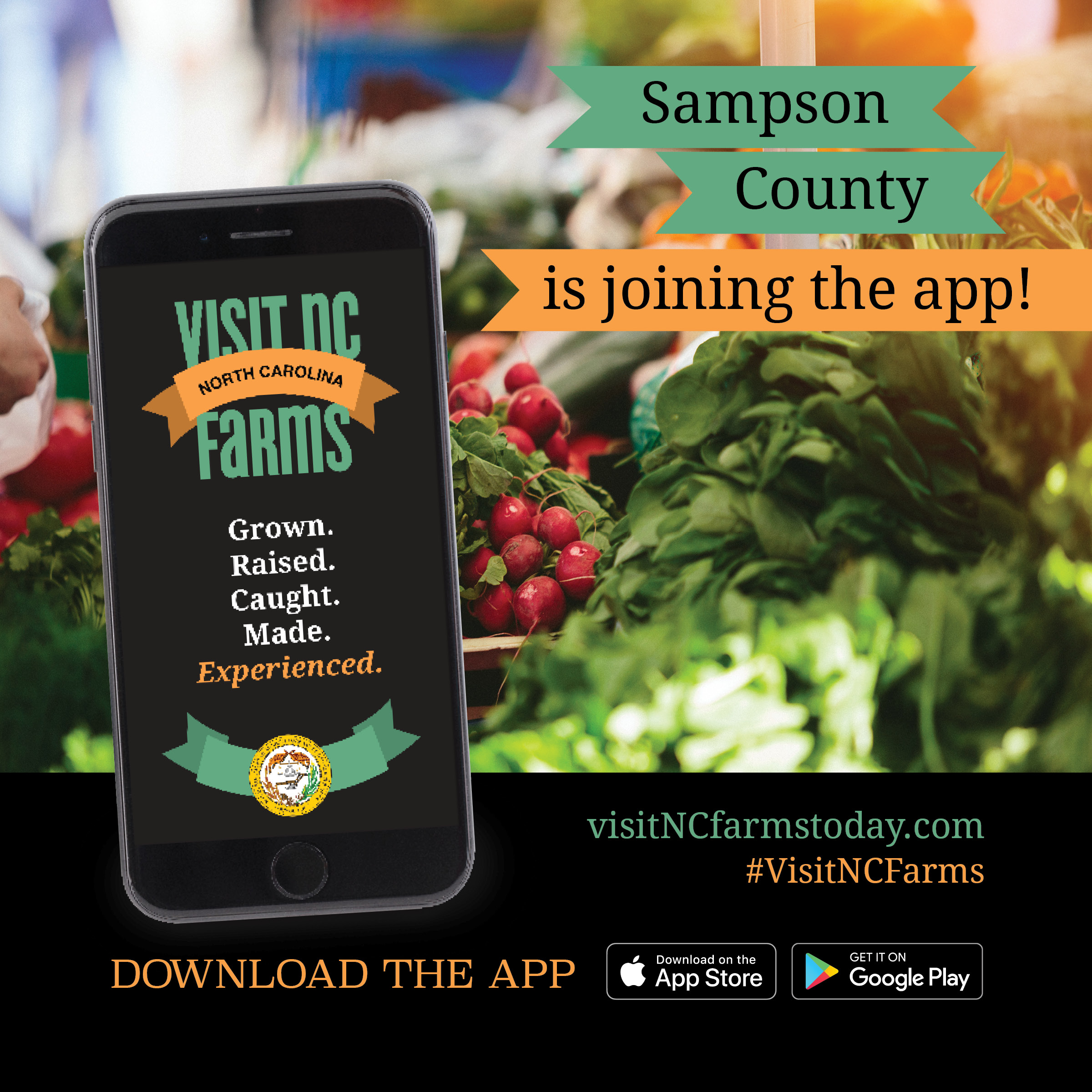 Visit NC Farms app flyer image