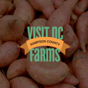 Visit NC Farms Logo with Sweet Potatoes