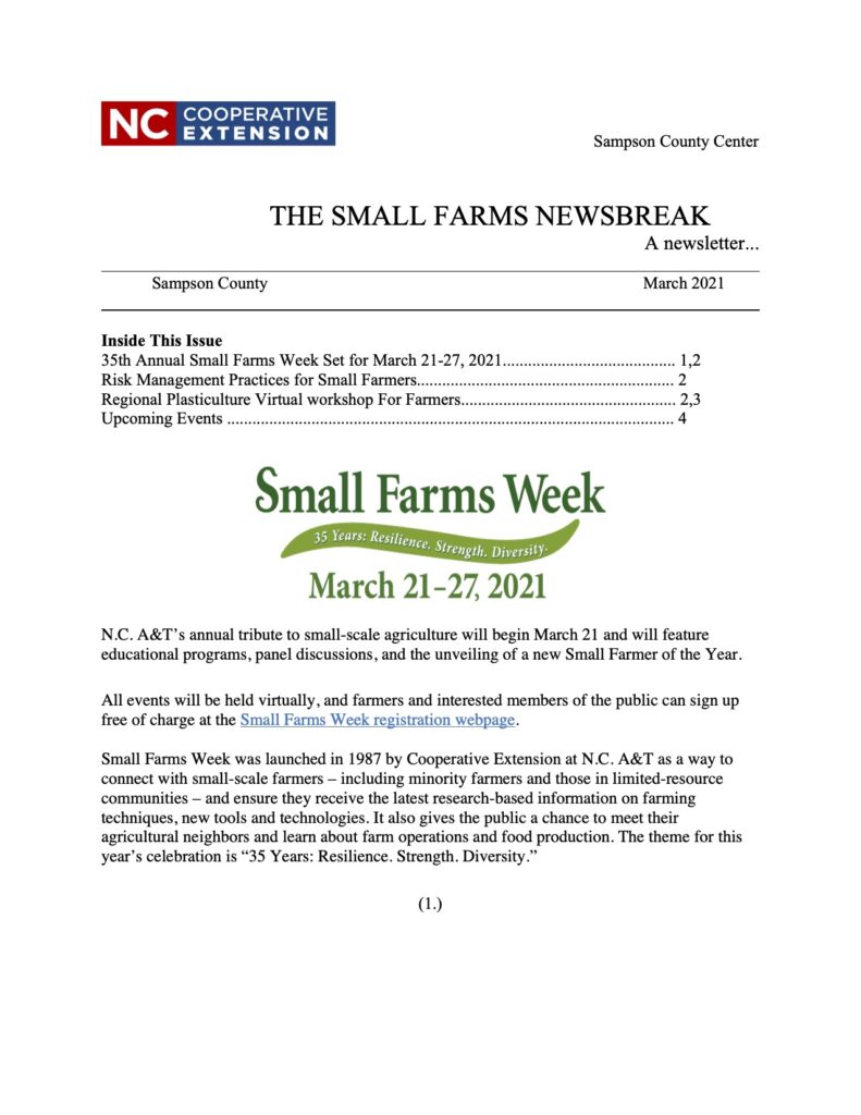 The Small Farms Newsbreak