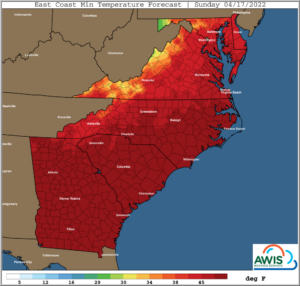 Cover photo for AWIS Weather Advisory: Rain and Frost Coming Up Again