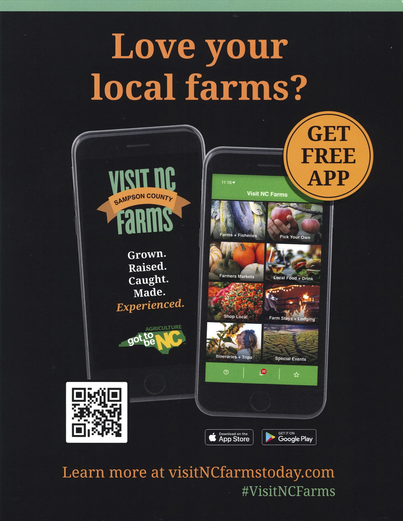 Visit NC Farms app