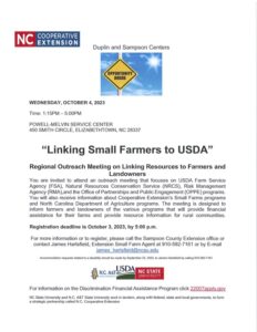 Cover photo for Regional Outreach Meeting: Linking Small Farmers to USDA