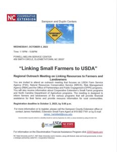 Cover photo for Regional Outreach Meeting: Linking Small Farmers to USDA